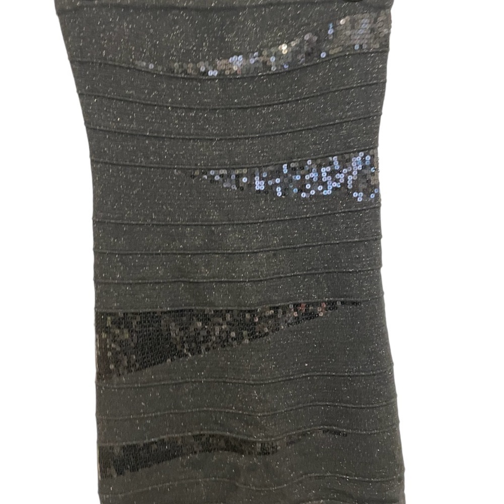 Black Sequin Strapless Dress - Picture 4 of 4